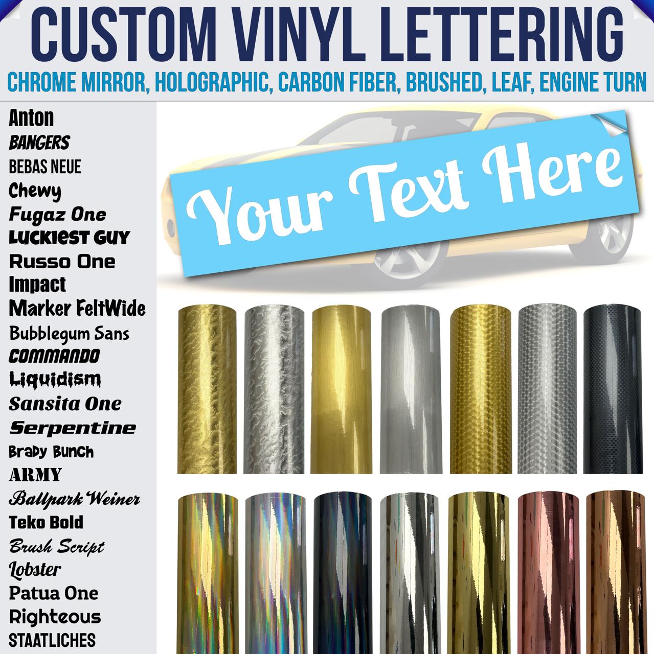 Design Your Own Speciality Vinyl Lettering