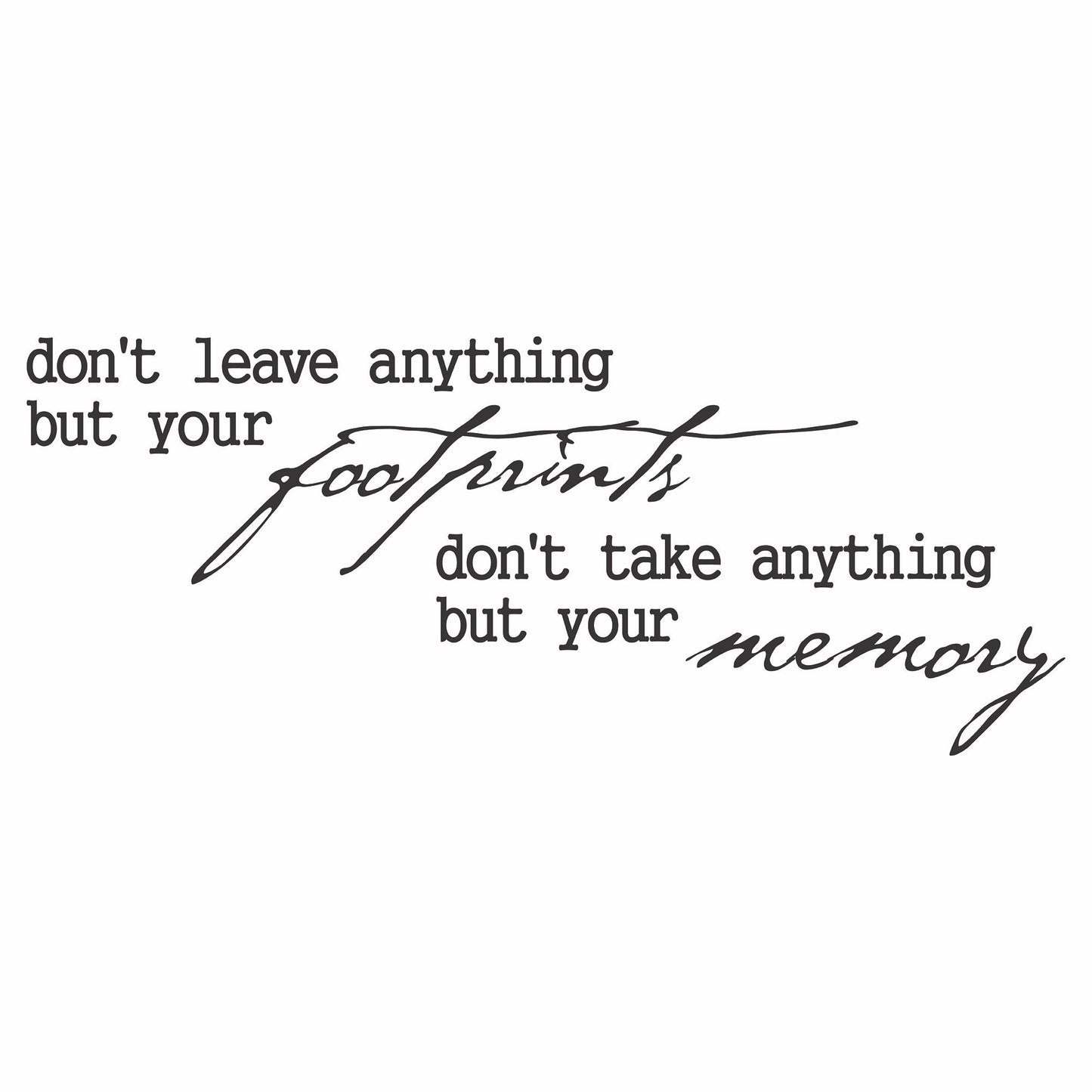 Footprints, Memory Vinyl Wall Decal