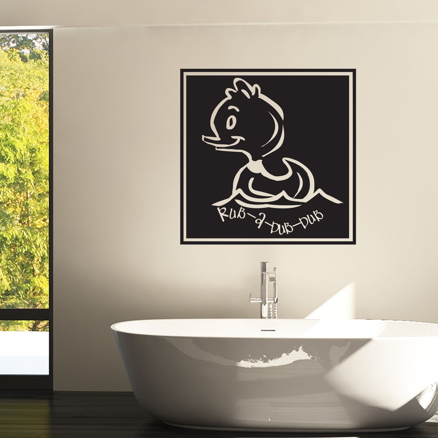 Rub a Dub Duckling Vinyl Wall Decal