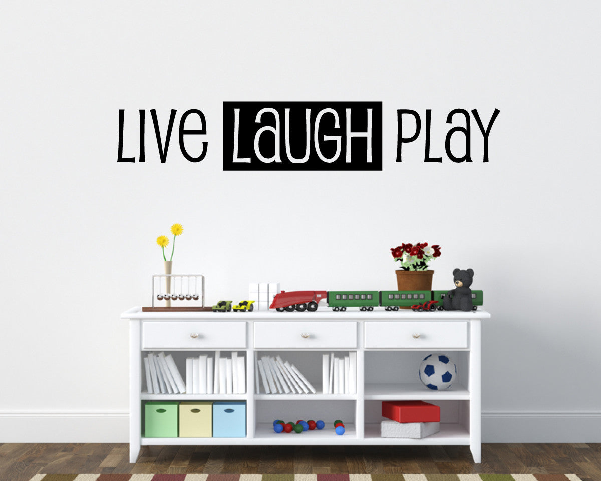 Live Laugh Play Vinyl Wall Decal