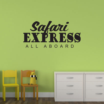 Safari Express All Aboard Vinyl Wall Decal
