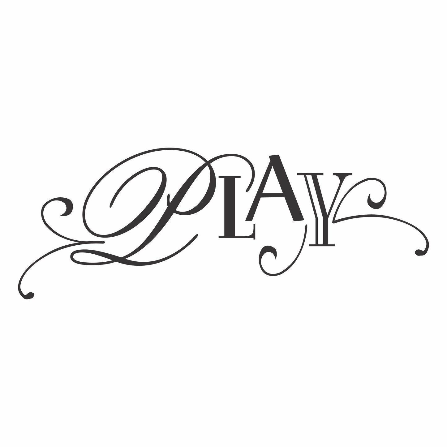 Play Vinyl Wall Decal (Fancier Design)