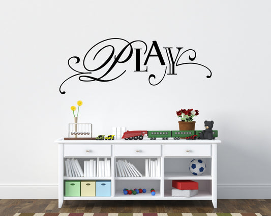 Play Vinyl Wall Decal (Fancier Design)