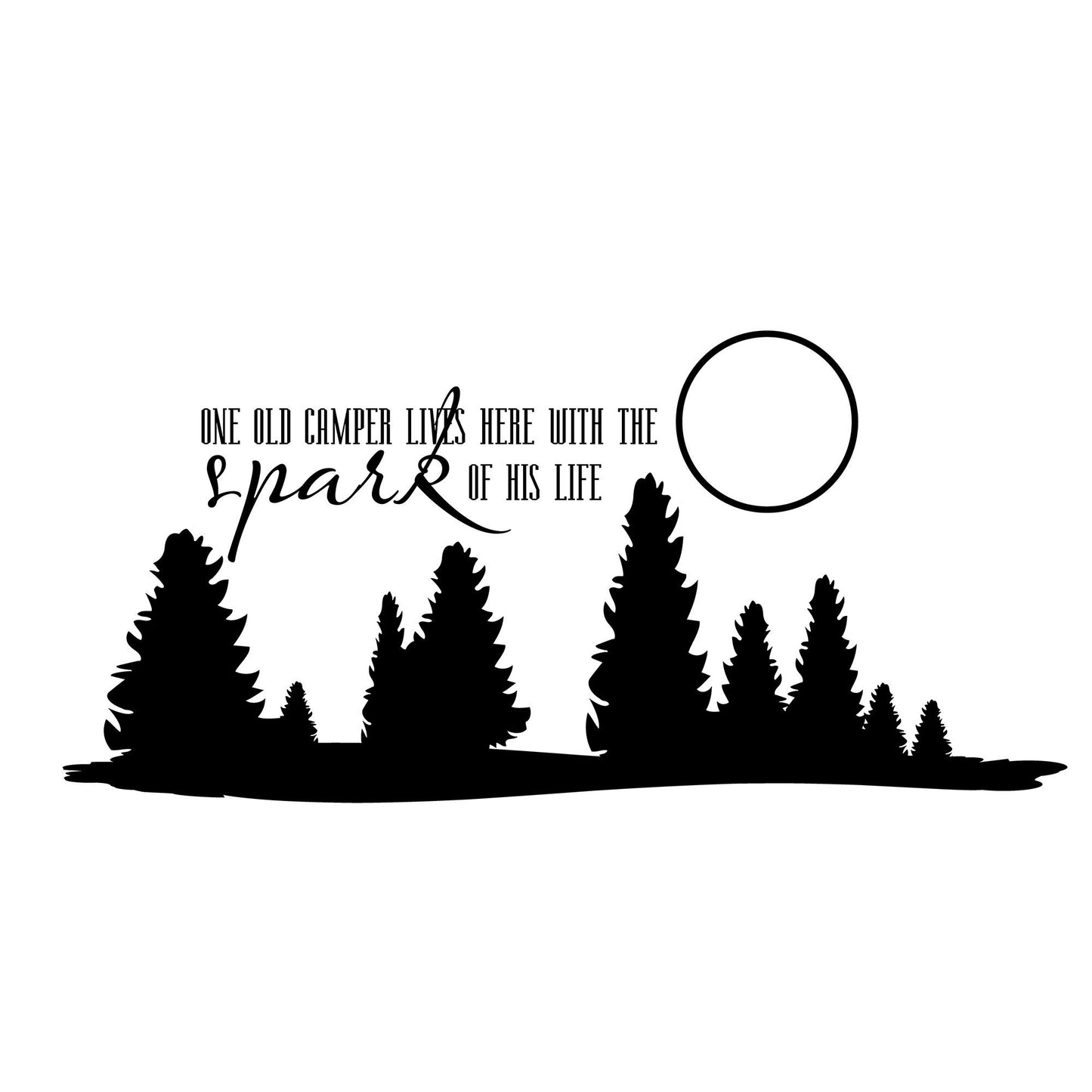 One Old Camper Vinyl Wall Decal