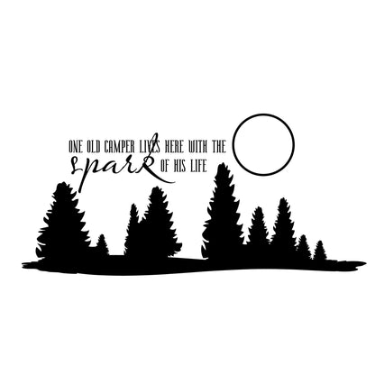 One Old Camper Vinyl Wall Decal