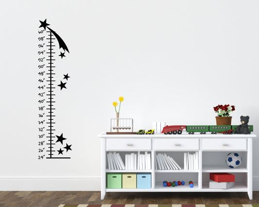Stars Children's Growth Chart Vinyl Wall Decal