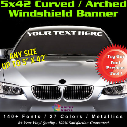 Custom Vinyl Windshield Decal