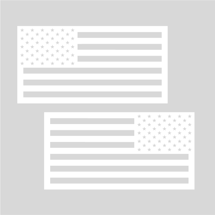 U.S.A. Patriotic Flag Vehicle Decal (x2)