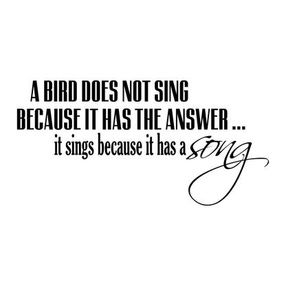 Bird Sings a Song Vinyl Wall Decal