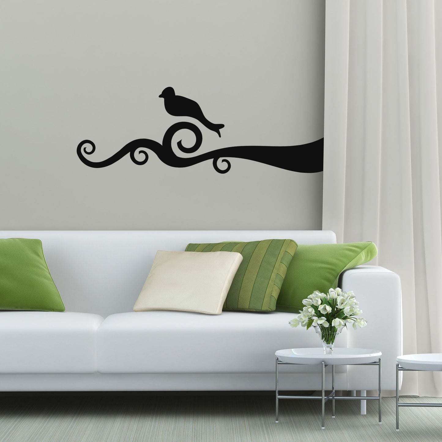 Bird Tree Branch Vinyl Wall Decal