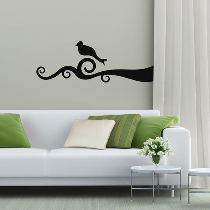 Bird Tree Branch Vinyl Wall Decal