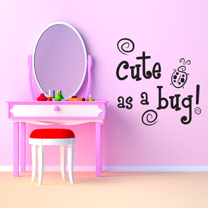 Cute As a Bug! Vinyl Wall Decal