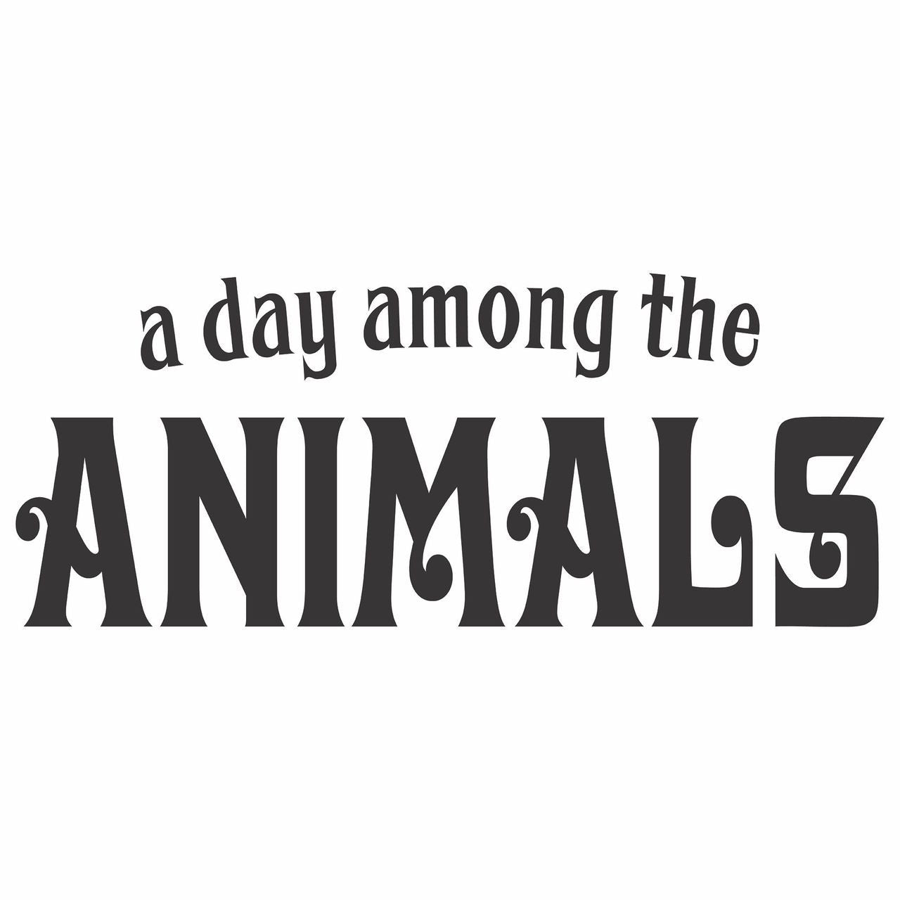 A Day Among the Animals Vinyl Wall Decal