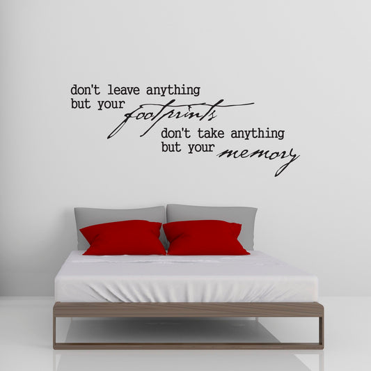 Footprints, Memory Vinyl Wall Decal