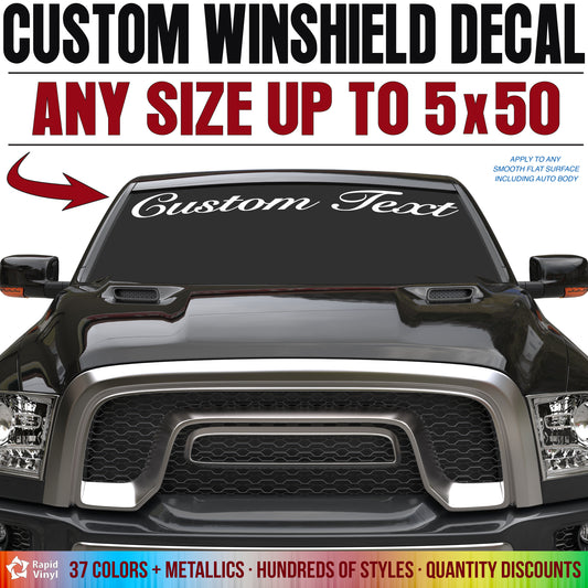 Custom Vinyl Windshield Decal